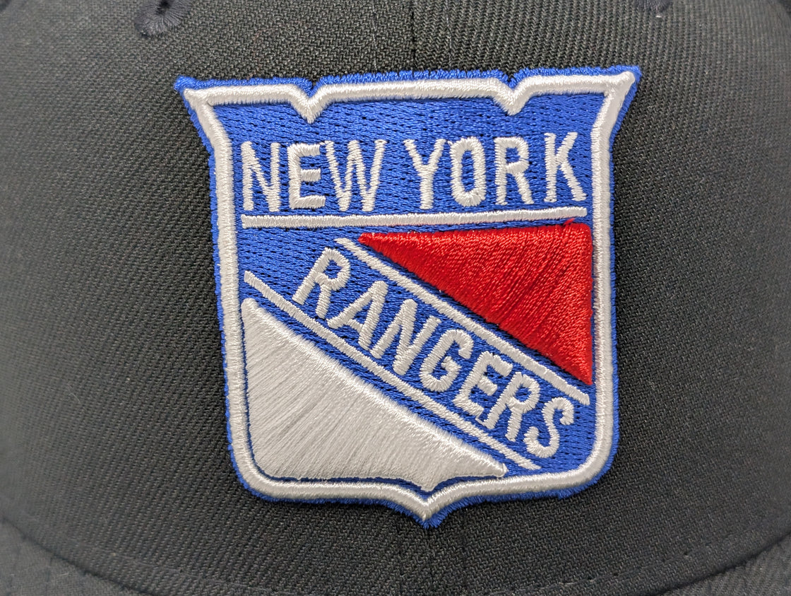 New York Rangers 85th Anniversary Black NHL New Era Fitted Hats