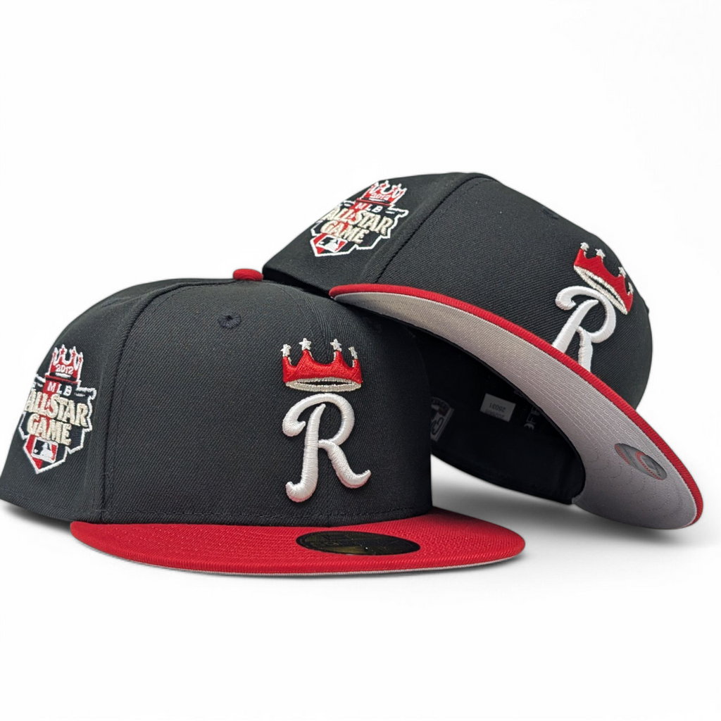Kansas City Royal 2012 All Star Game New Era Fitted Hats Black Red
