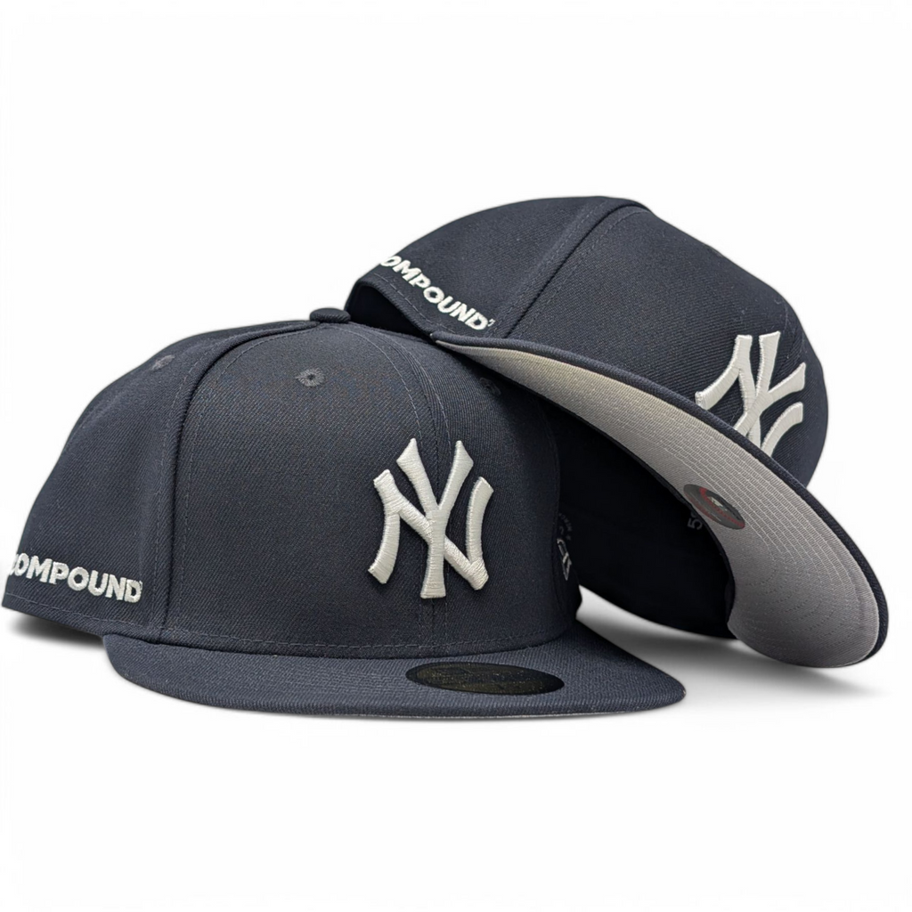 New York Yankees Compound New Era Navy Blue Fitted Hats
