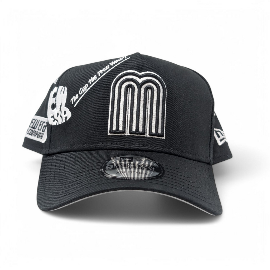 Mexico New Era Black A Frame Adjustable Hats