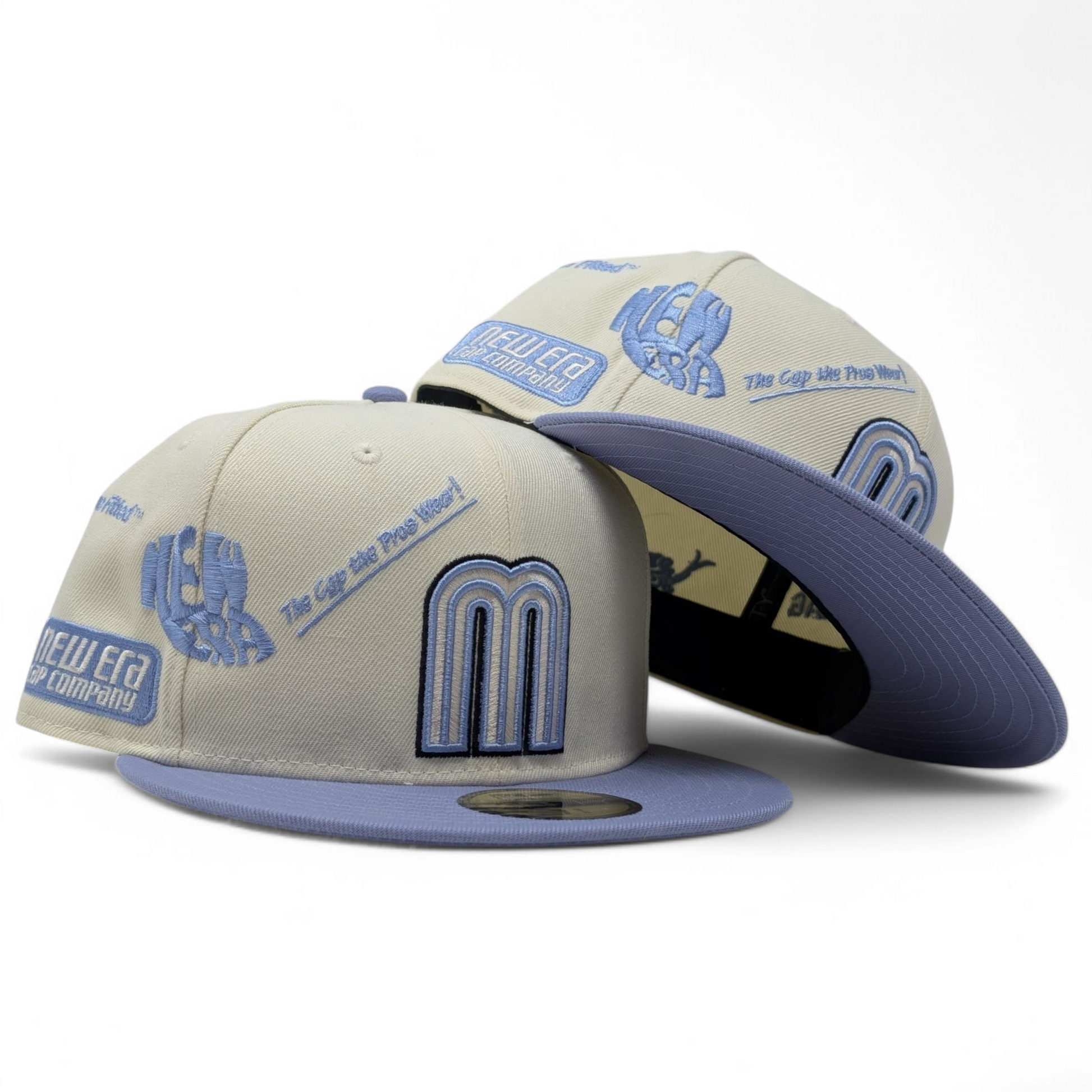 Mexico New Era 59Fifty New Era Fitted Hats- Chrome Lavender
