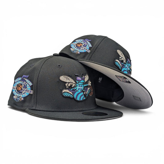Charlotte Hornets HWC 5th Anniversary New Era Fitted Hats-Black