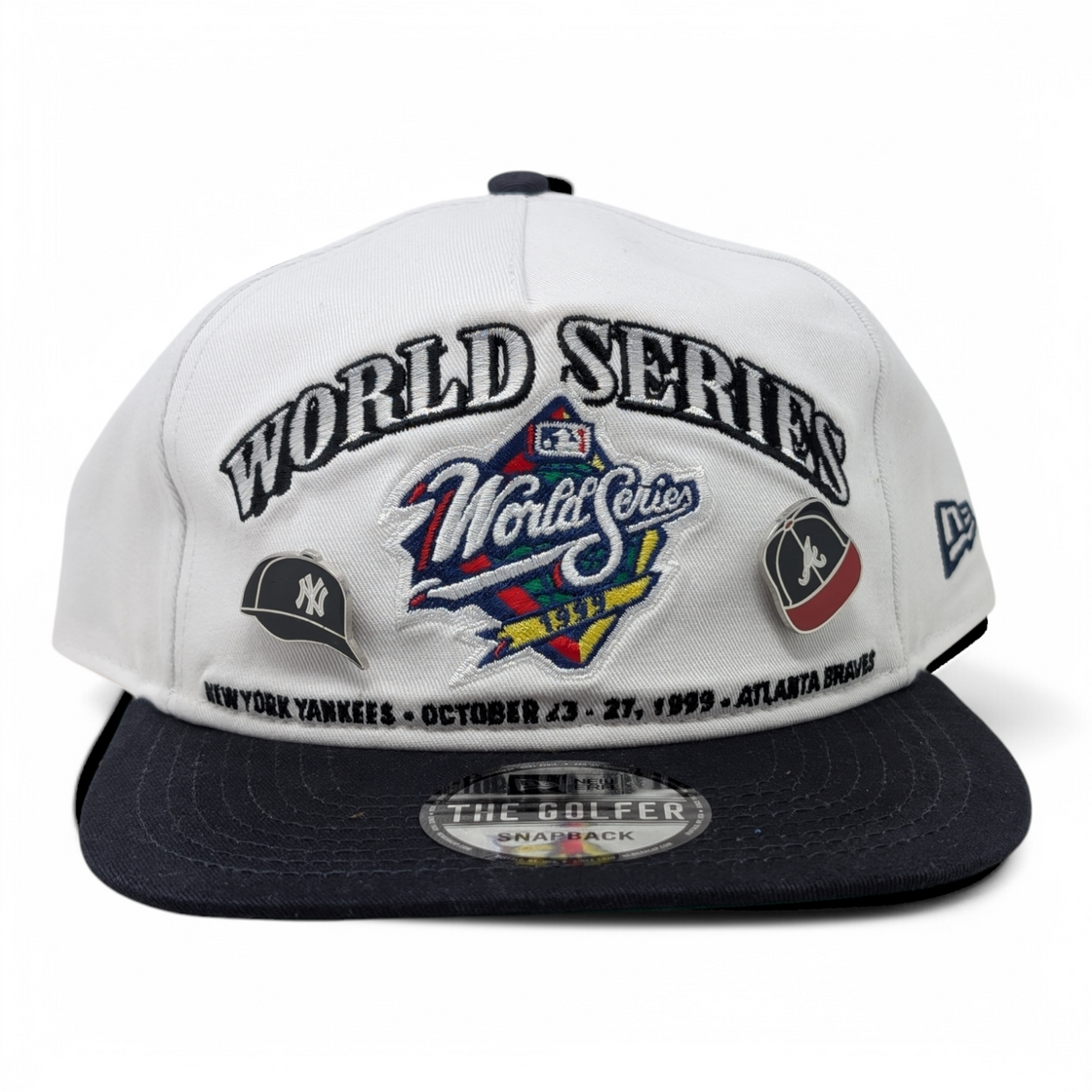 1996 MLB World Series metal pin logo New Era Snapback Hats