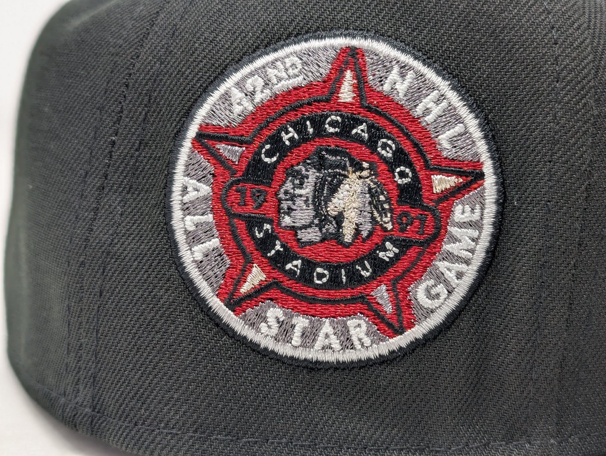 Chicago Blackhawks 1991 All Star Game Fitted Hats- Black Gray