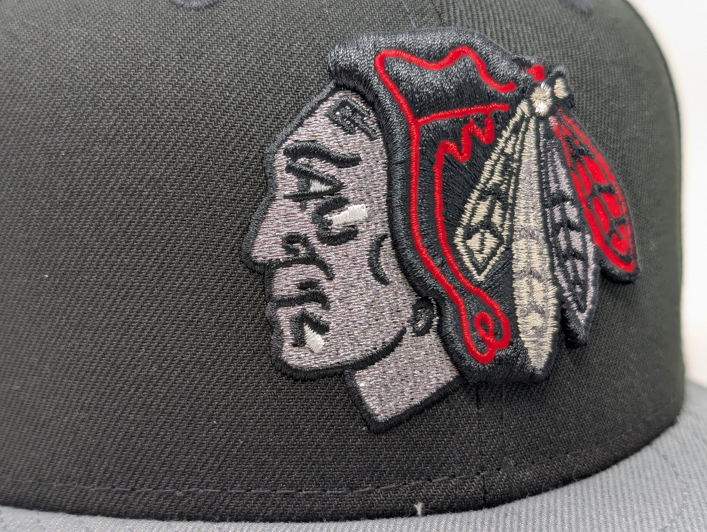 Chicago Blackhawks 1991 All Star Game Fitted Hats- Black Gray