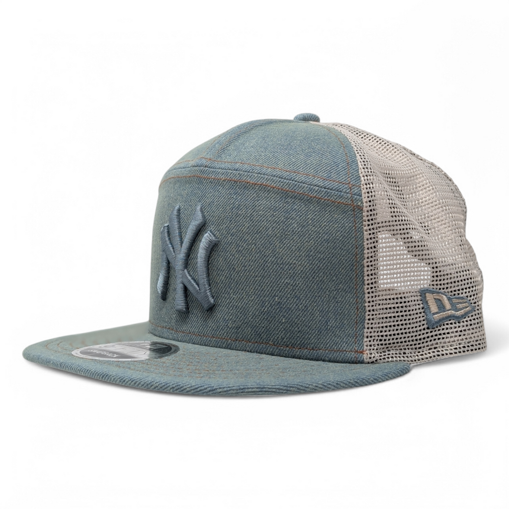 New York Yankees 9Fifty Split Panel Light Denim Snapback Hats