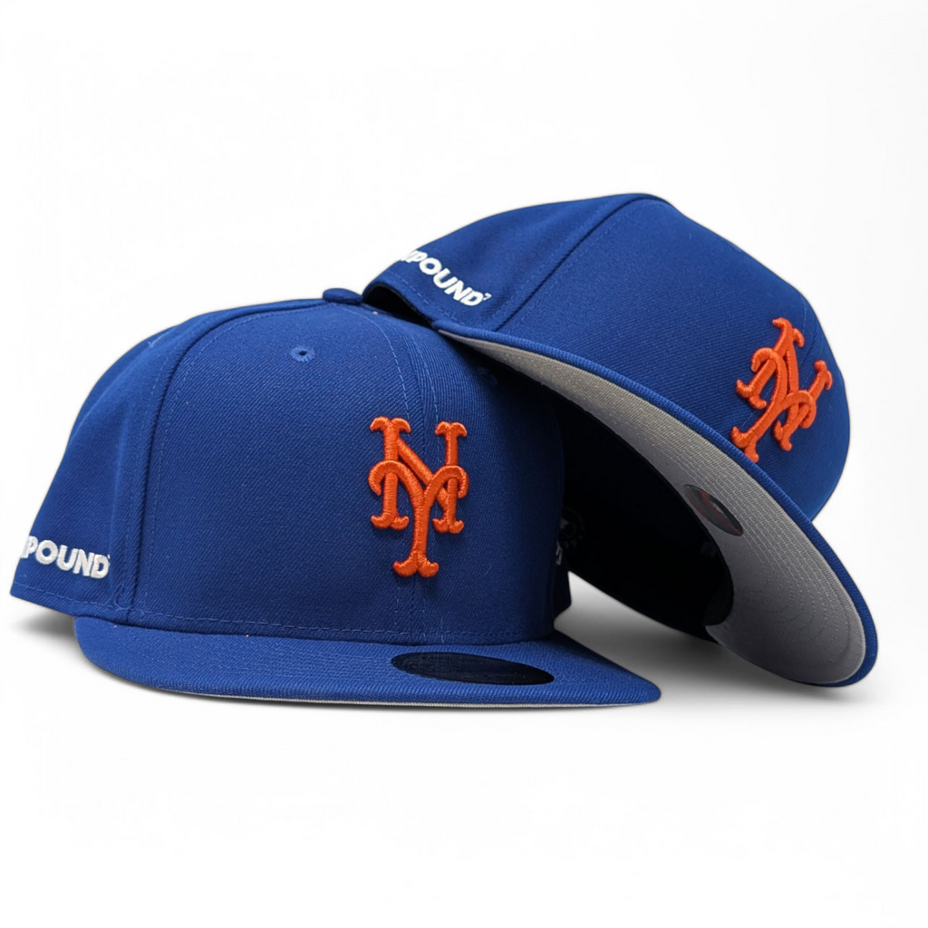 New York Mets Compound New Era Royal Blue Fitted Hats
