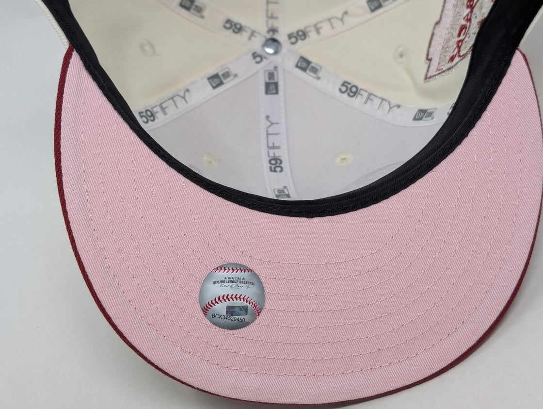 Arizona Diamondbacks 1998 Inaugural Season Pink Brim Fitted Hats