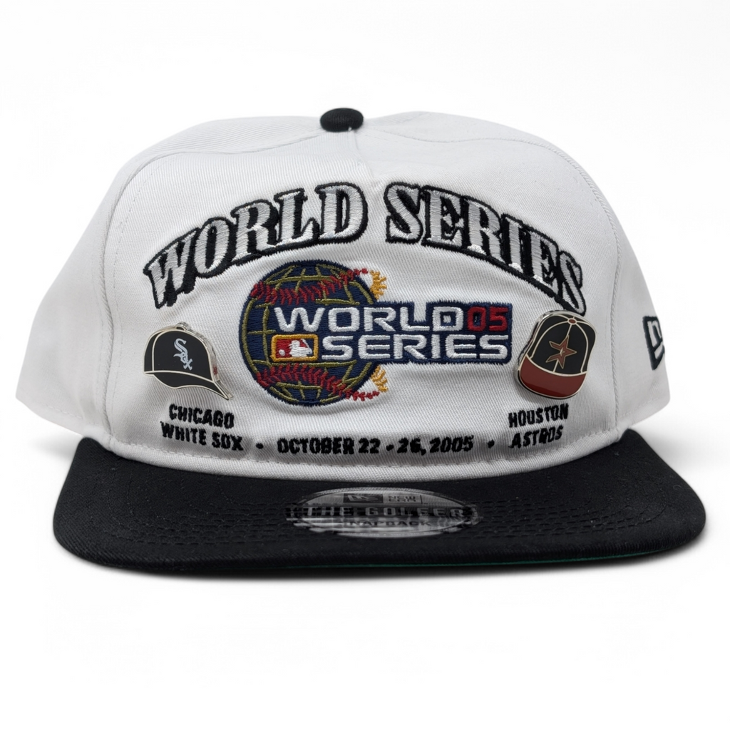 2005 MLB World Series metal pin logo New Era Snapback Hats