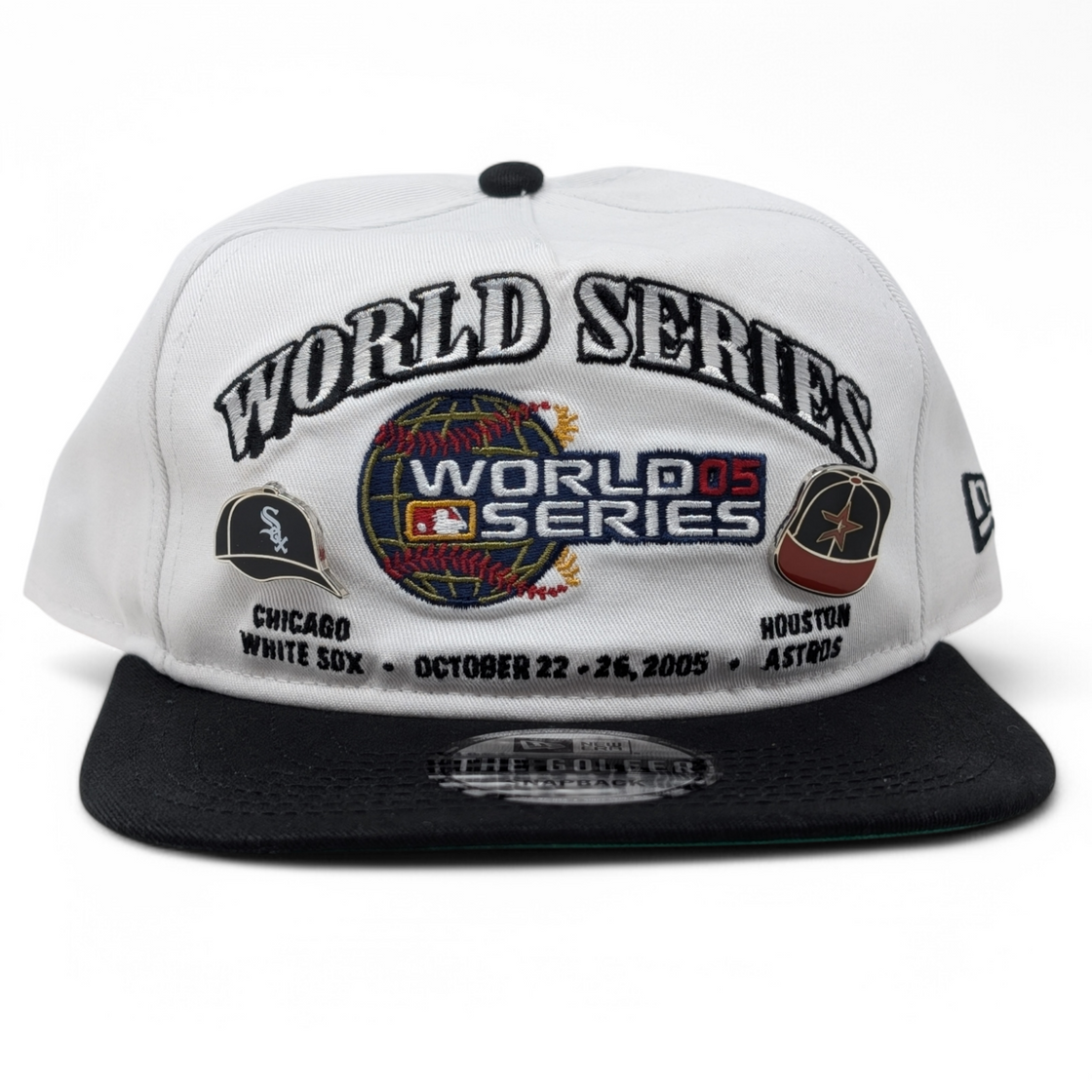 2005 MLB World Series metal pin logo New Era Snapback Hats