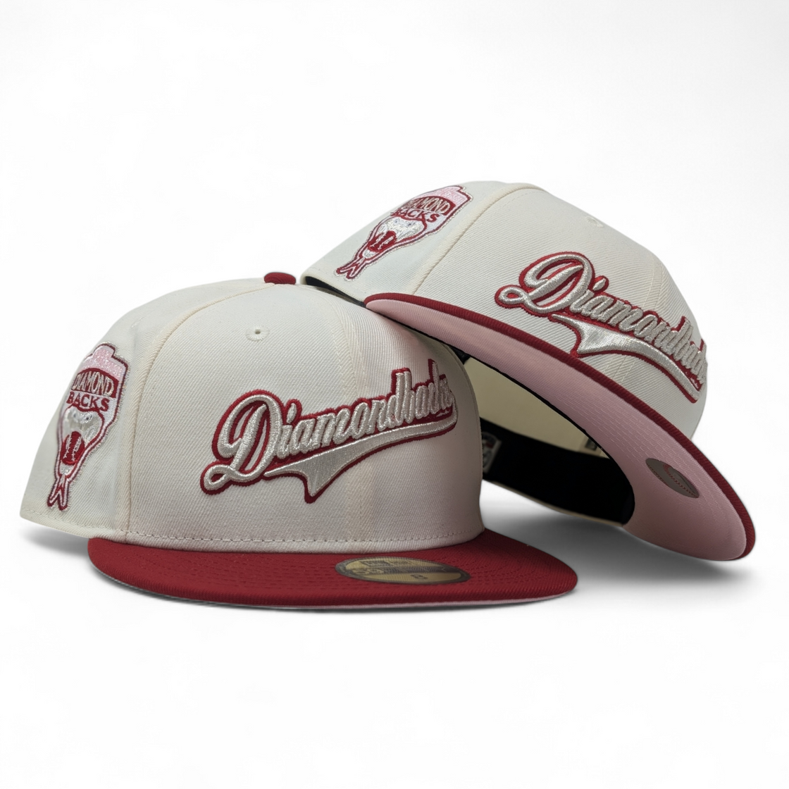 Arizona Diamondbacks 1998 Inaugural Season Pink Brim Fitted Hats