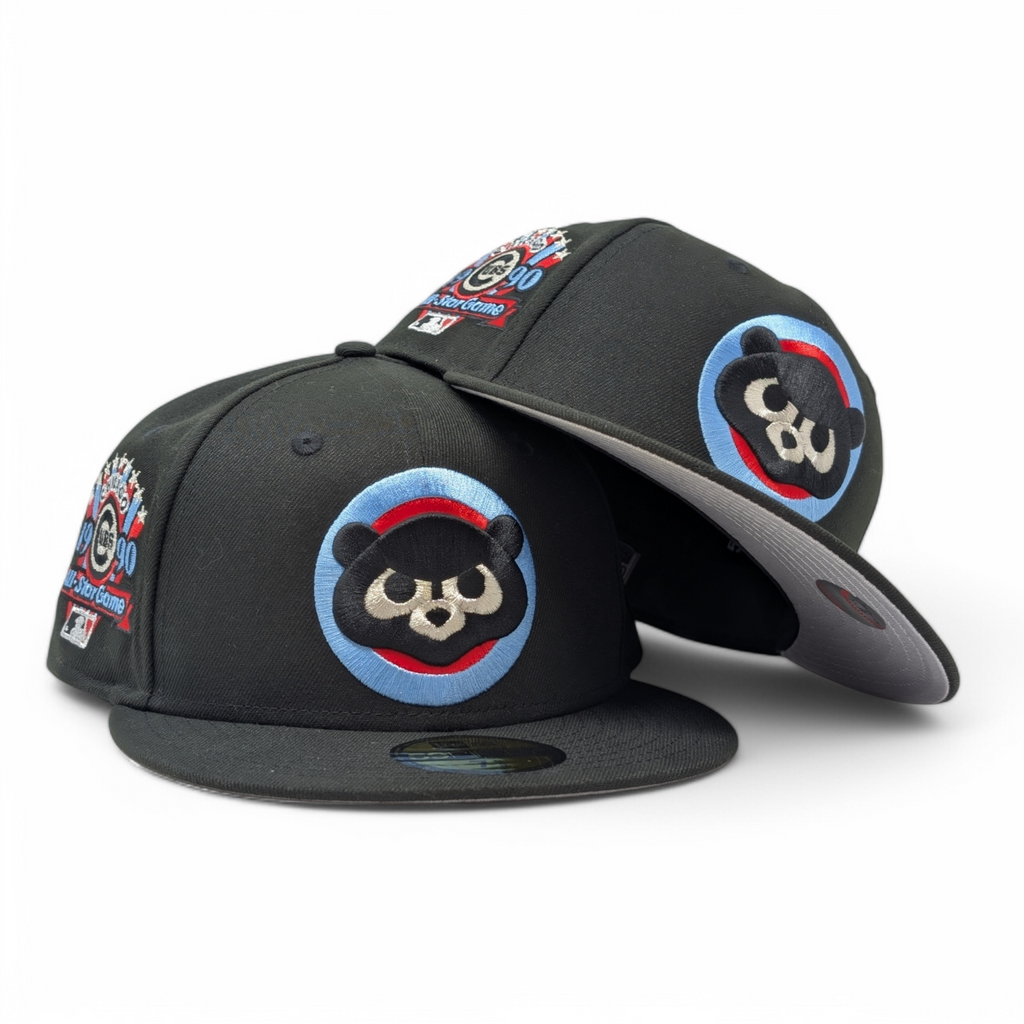 Chicago Cubs 1990 All Star Game Face Logo New Era Fitted Hats
