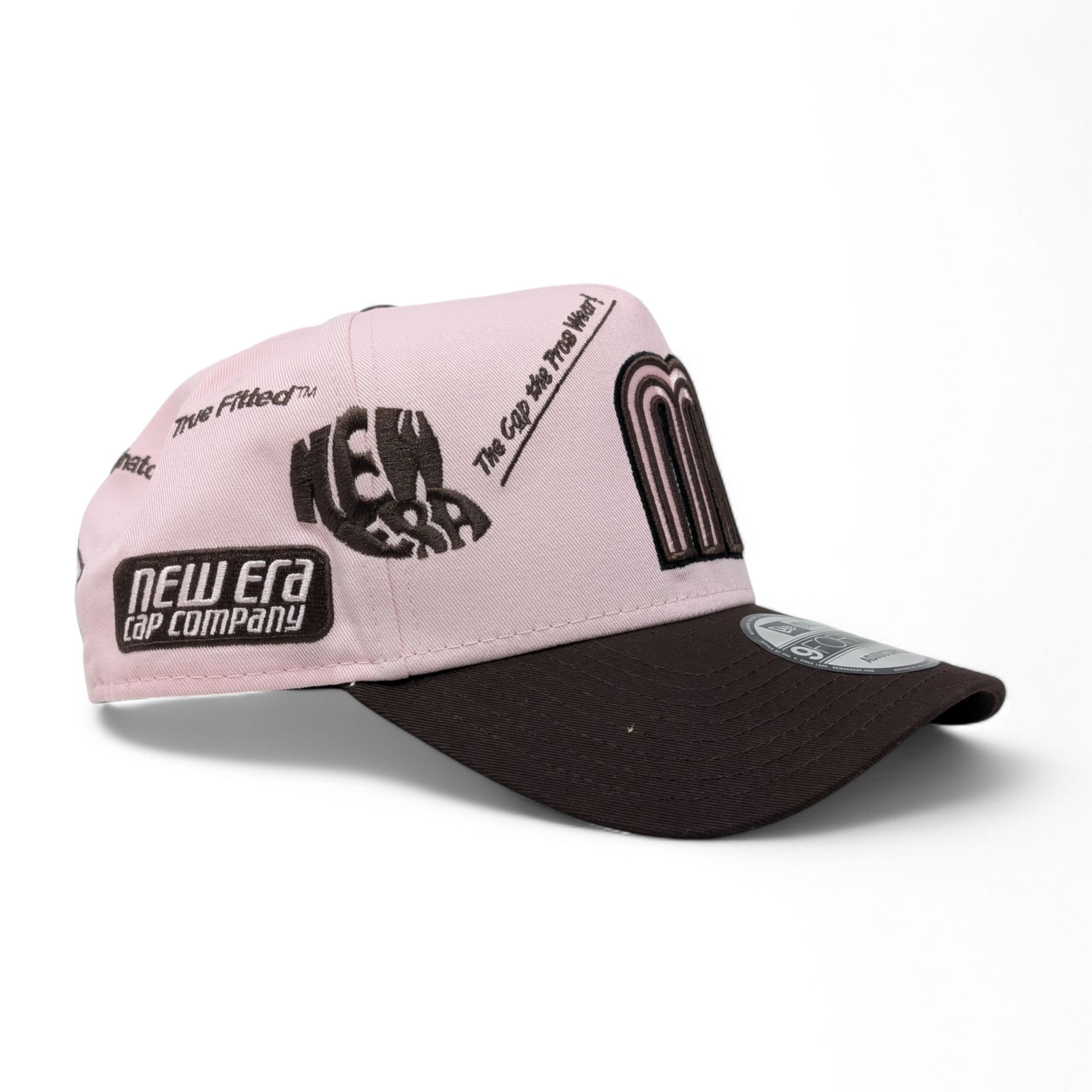 Mexico New Era A Frame Adjustable Hats-Pink Brown