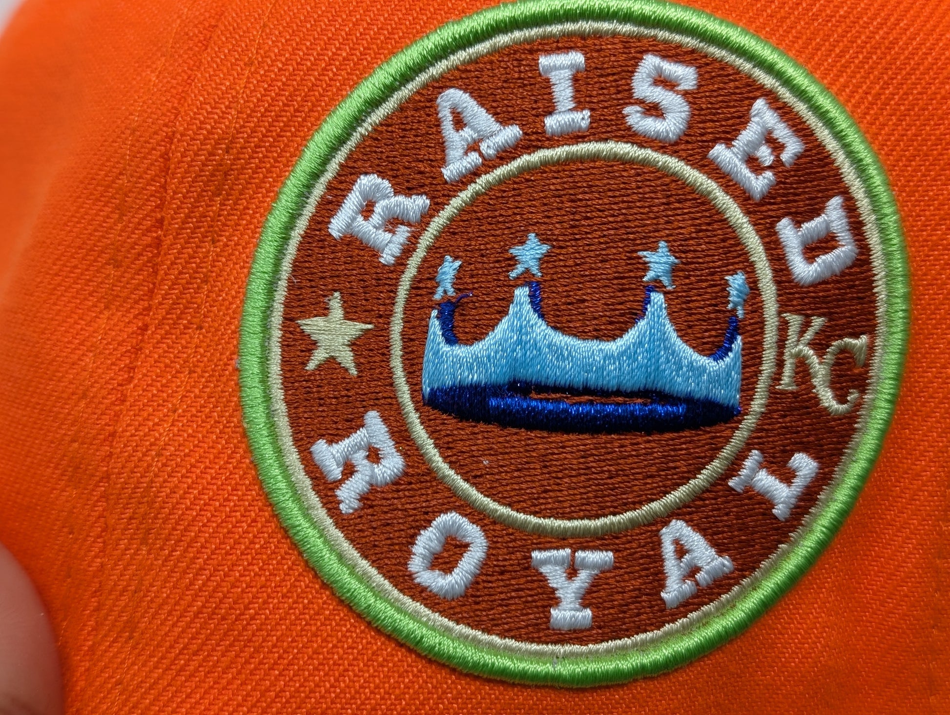 Kansas City Royals Raised Royal Icy Brim Fitted Hats