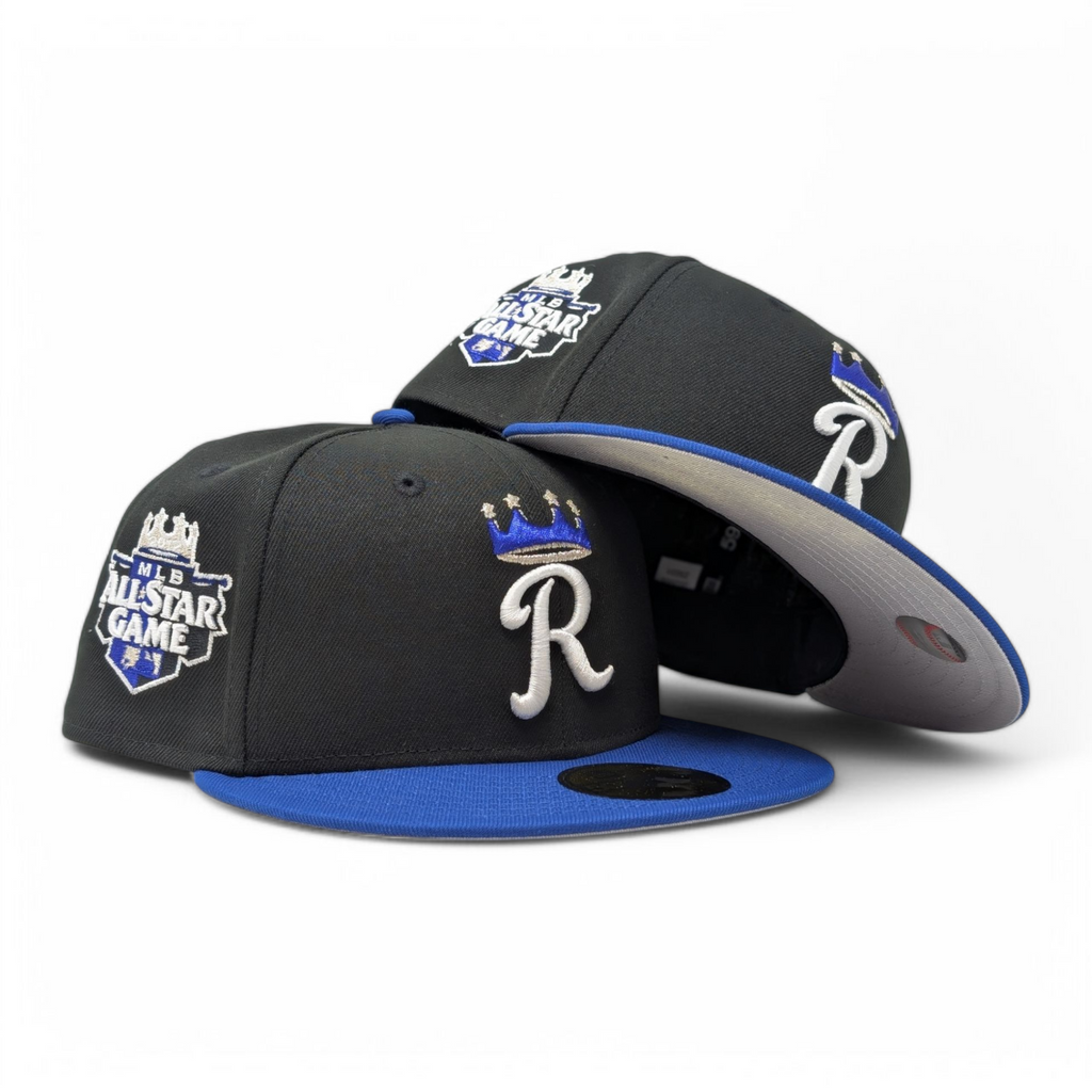 Kansas City Royal 2012 All Star Game New Era Fitted Hats-Black Royal