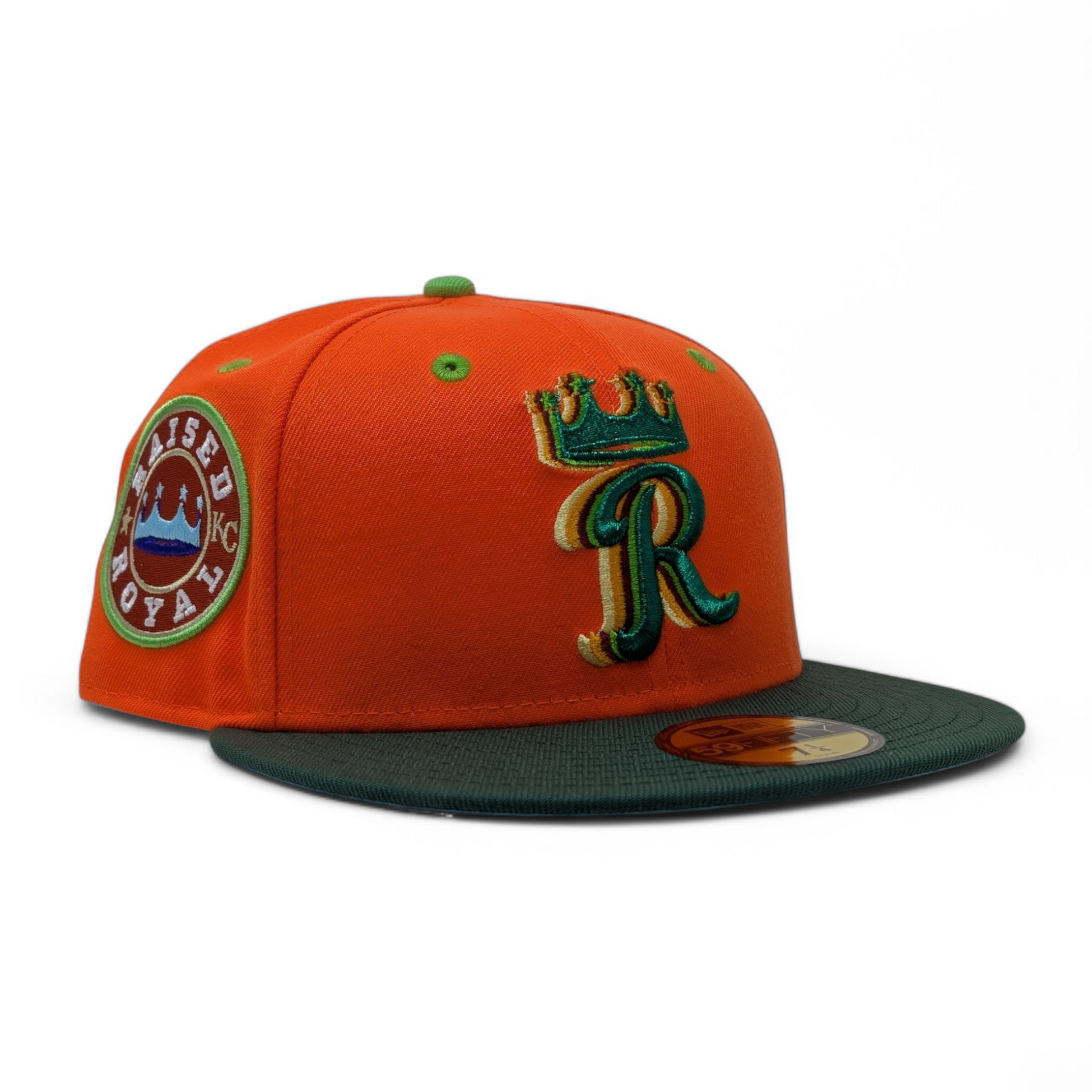 Kansas City Royals Raised Royal Icy Brim Fitted Hats