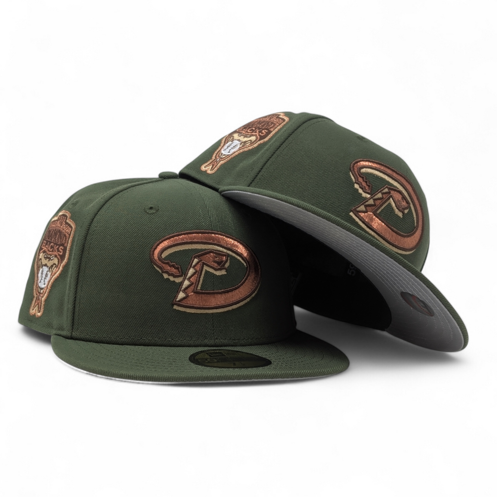 Arizona Diamondbacks 1998 Inaugural Season Fitted Hats Olive Green