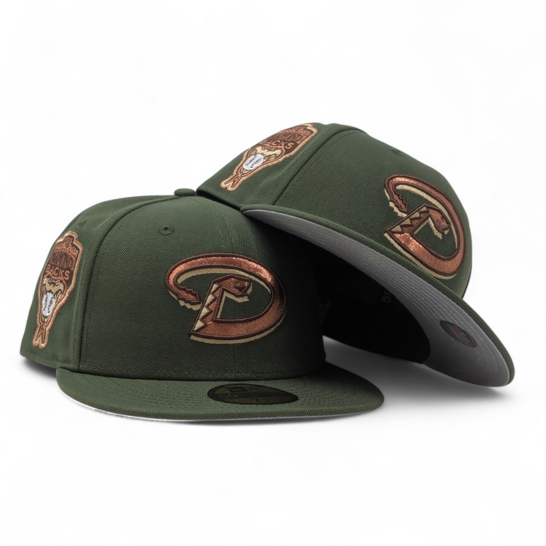 Arizona Diamondbacks 1998 Inaugural Season Fitted Hats-Olive Green