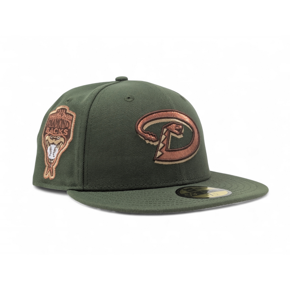 Arizona Diamondbacks 1998 Inaugural Season Fitted Hats-Olive Green