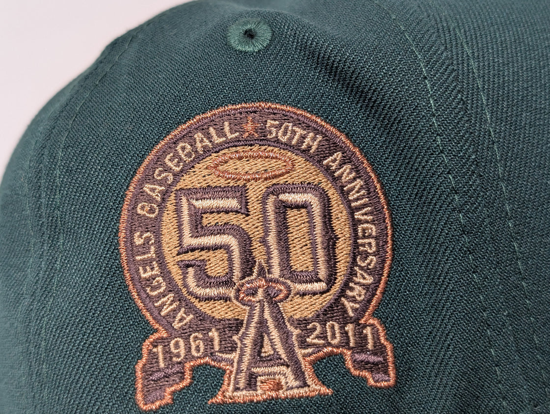 Los Angeles Angels 50th Anniversary Dark Green 9Forty A-Frame Snapback Hats