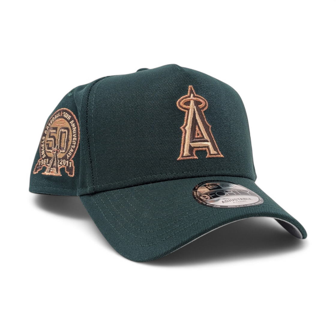 Los Angeles Angels 50th Anniversary Dark Green 9Forty A-Frame Snapback Hats