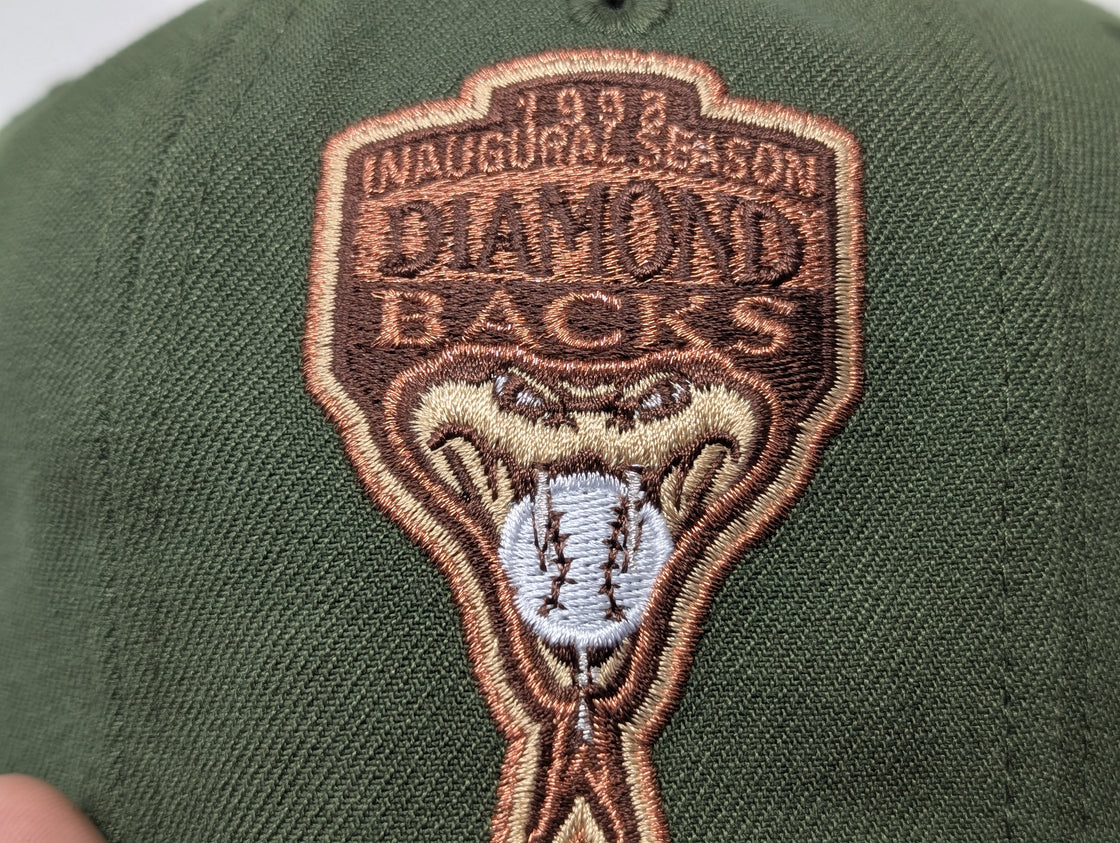 Arizona Diamondbacks 1998 Inaugural Season Fitted Hats-Olive Green