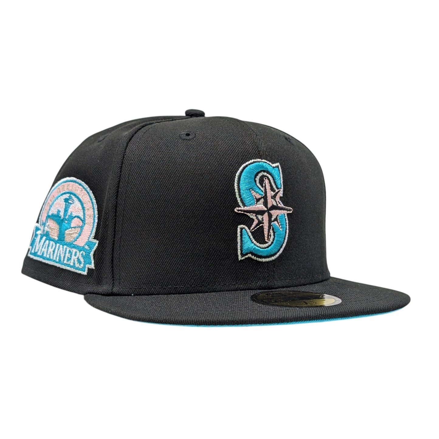 Seattle Mariners 30th Anniversary Teal Brim New Era Fitted Hats