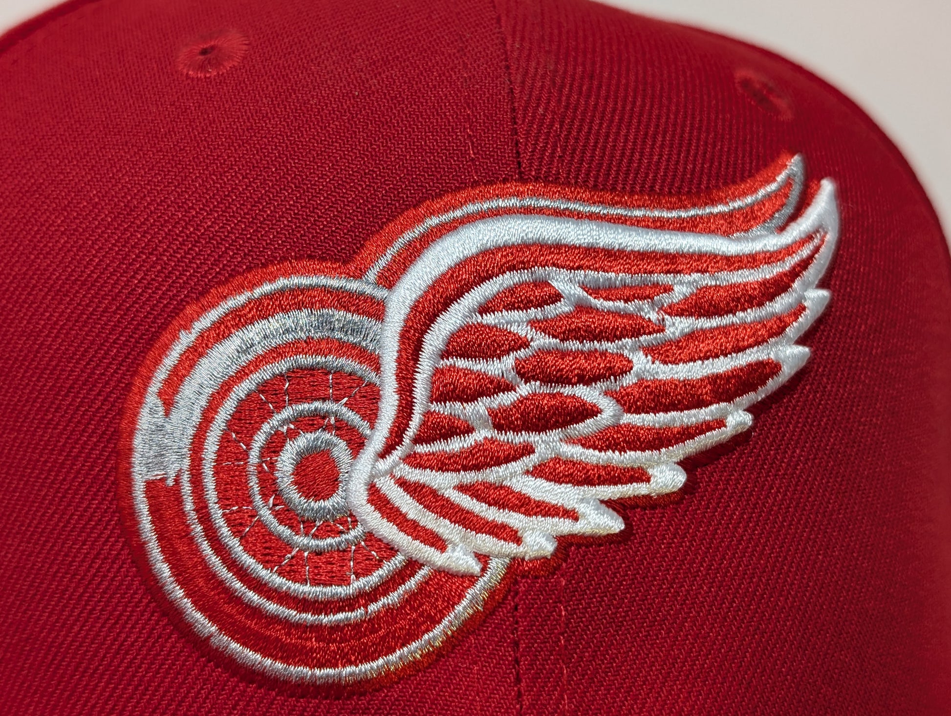 Red Detroit Redwings 50th Anniversary 59Fifty NHL New Era Fitted Hats
