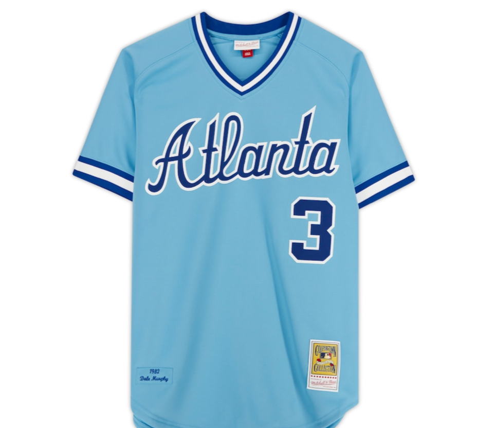Dale Murphy #3 Atlanta Braves Cooperstown White Jersey, 1985 20th Season Edition Dale Murphy #3 Atlanta Braves Cooperstown White Jersey, 1985 20th Season Edition