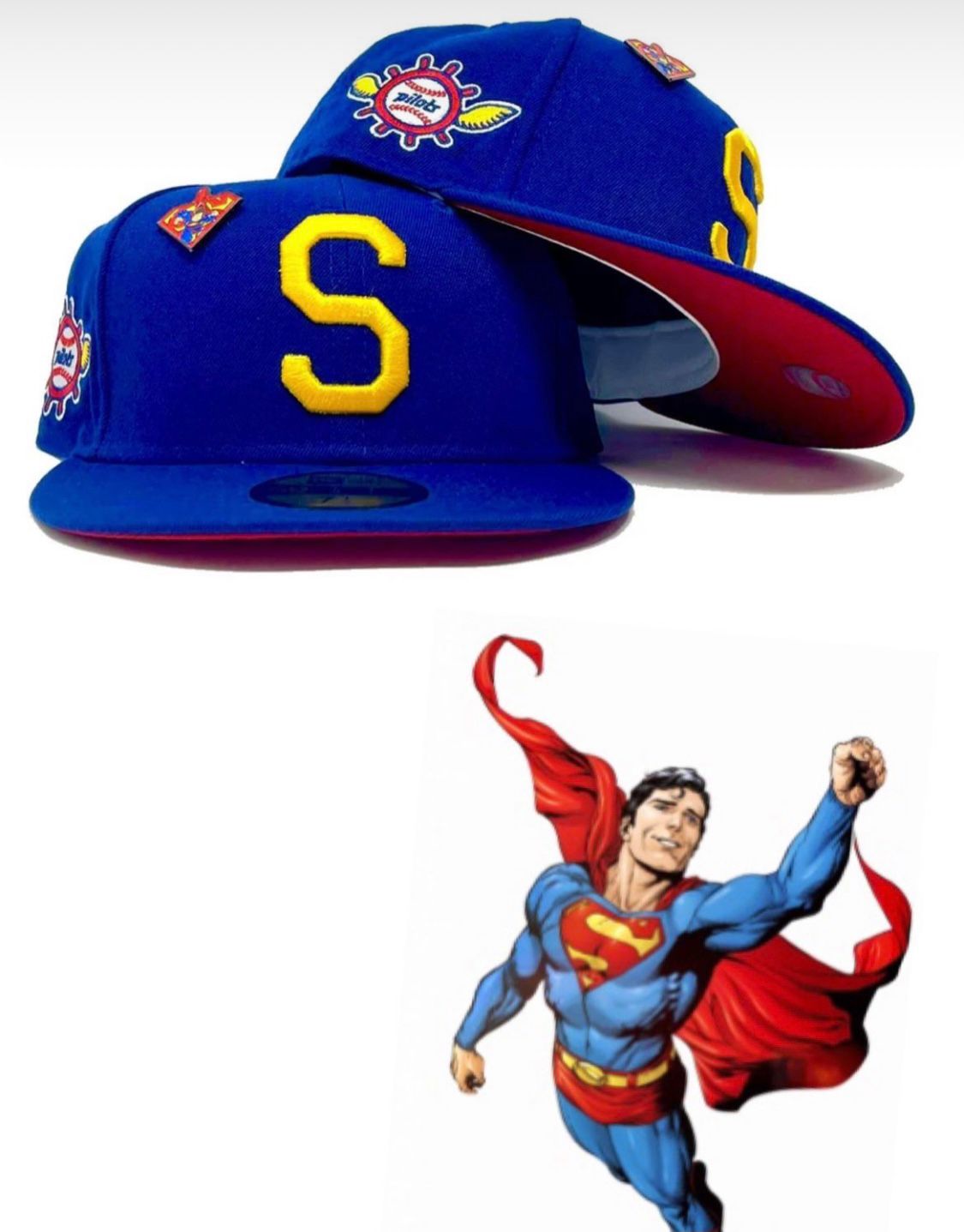 New Era Youth Superman A Frame DC Comics Blue and White Trucker Hat