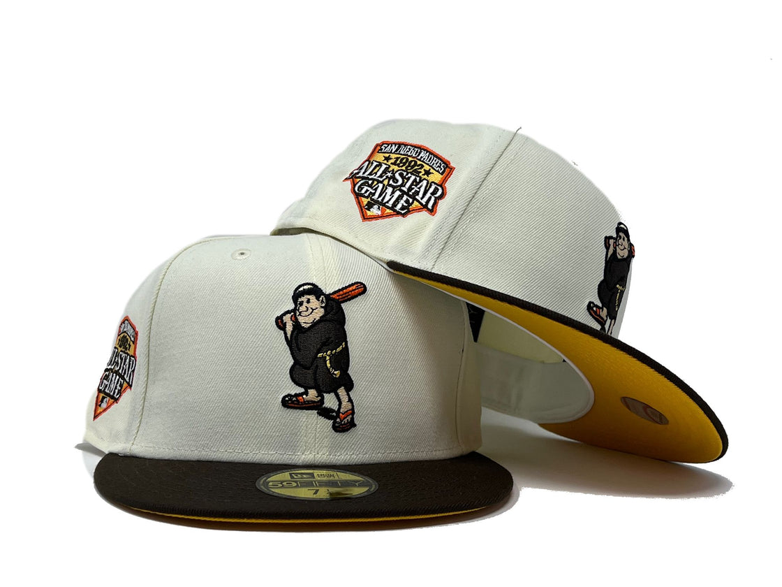 SAN DIEGO PADRES 1992 ALL STAR GAME YELLOW BRIM NEW ERA FITTED HAT