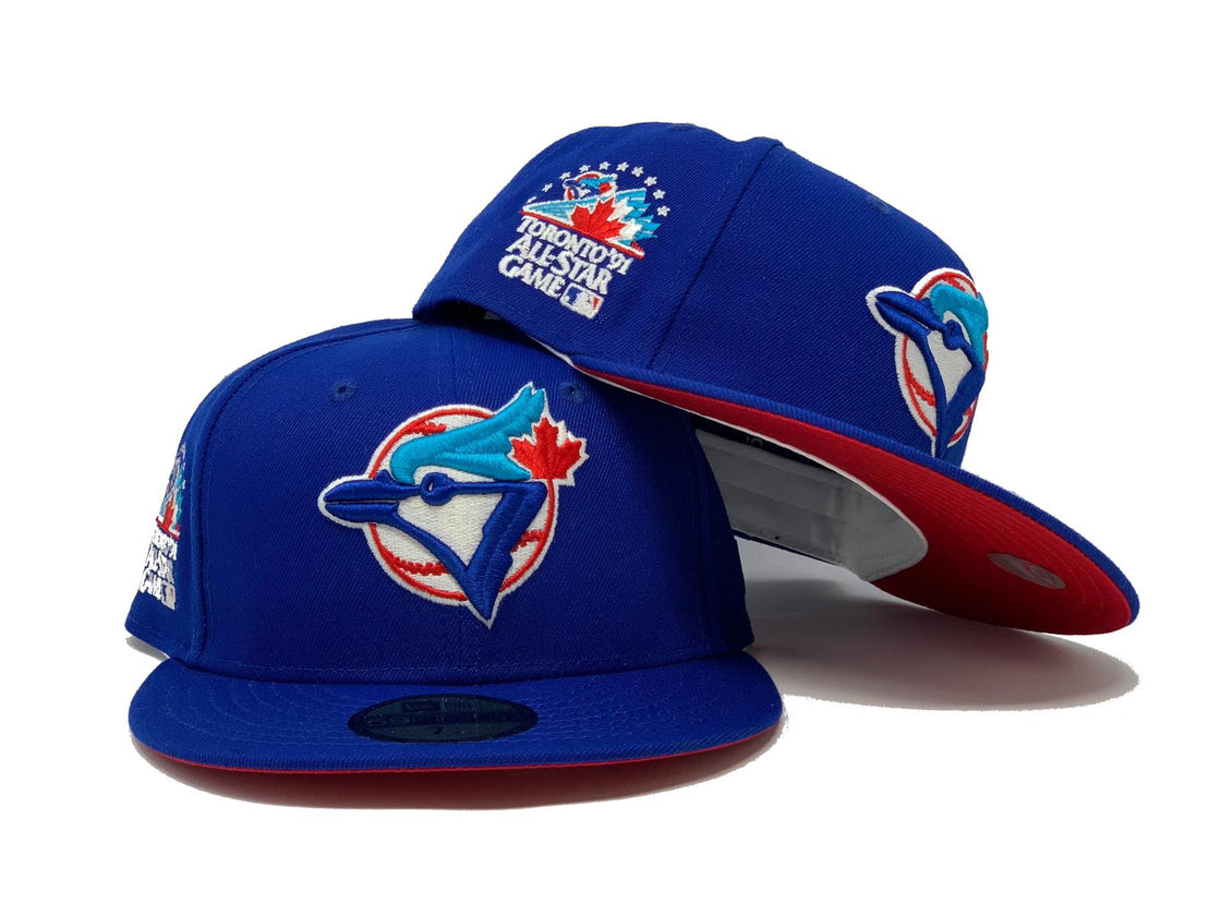 TORONTO BLUE JAYS 1991 ALL STAR GAME ROYAL RED BRIM NEW ERA FITTED HAT
