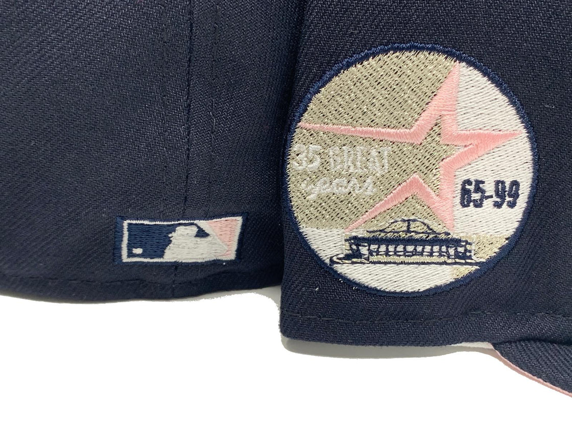 HOUSTON ASTROS 35TH ANNIVERSARY NAVY PINK BRIM NEW ERA FITTED HAT