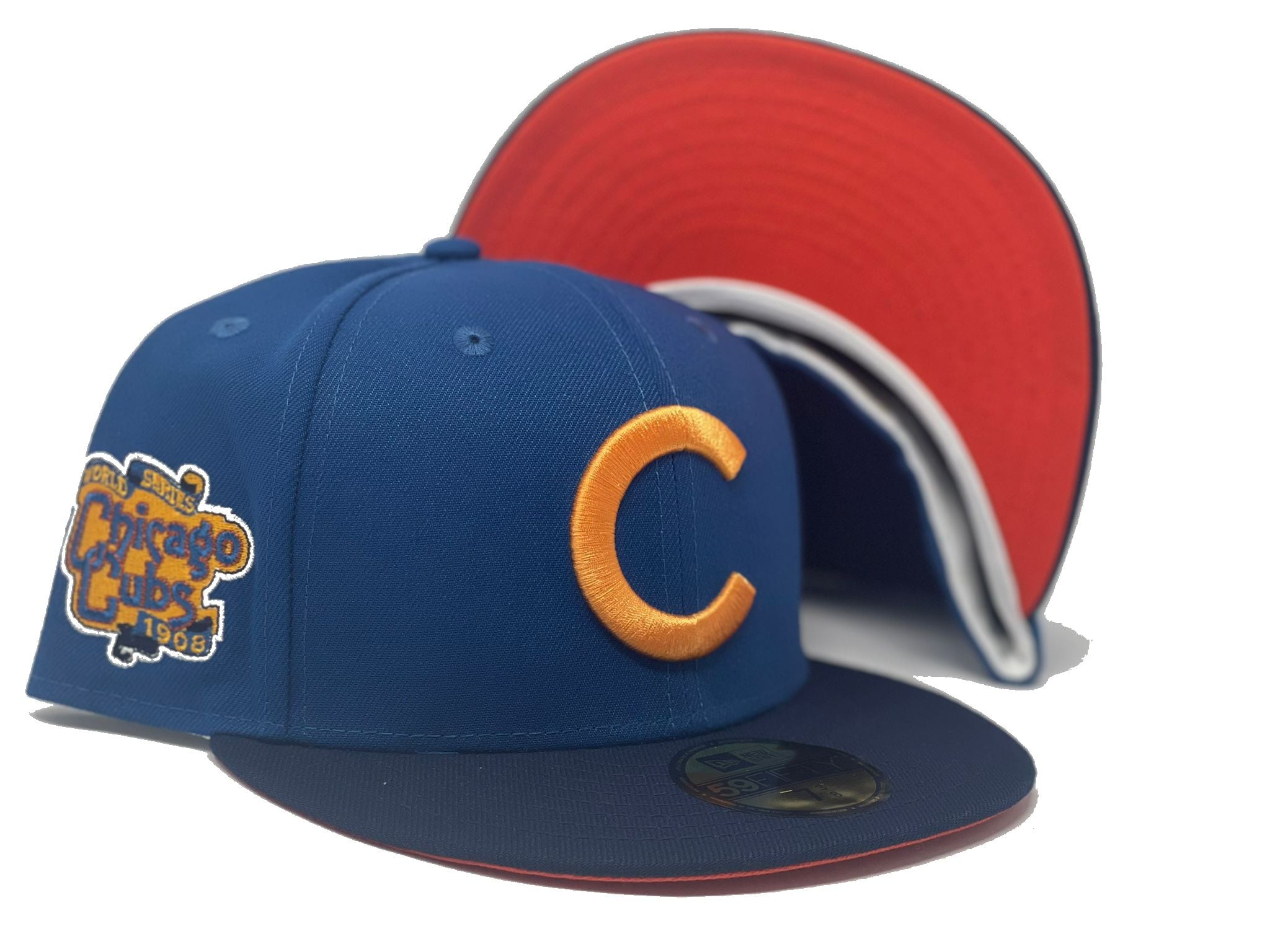  Chicago Cubs World Series Champs Perf Red C 39THIRTY Hat/Cap  Small/Medium : Sports & Outdoors
