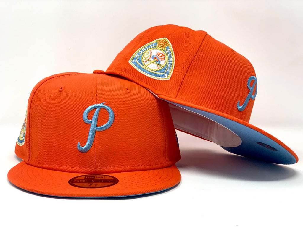 PHILADELPHIA PHILLIES 1950 WORLD SERIES ORANGE ICY BRIM NEW ERA CAP