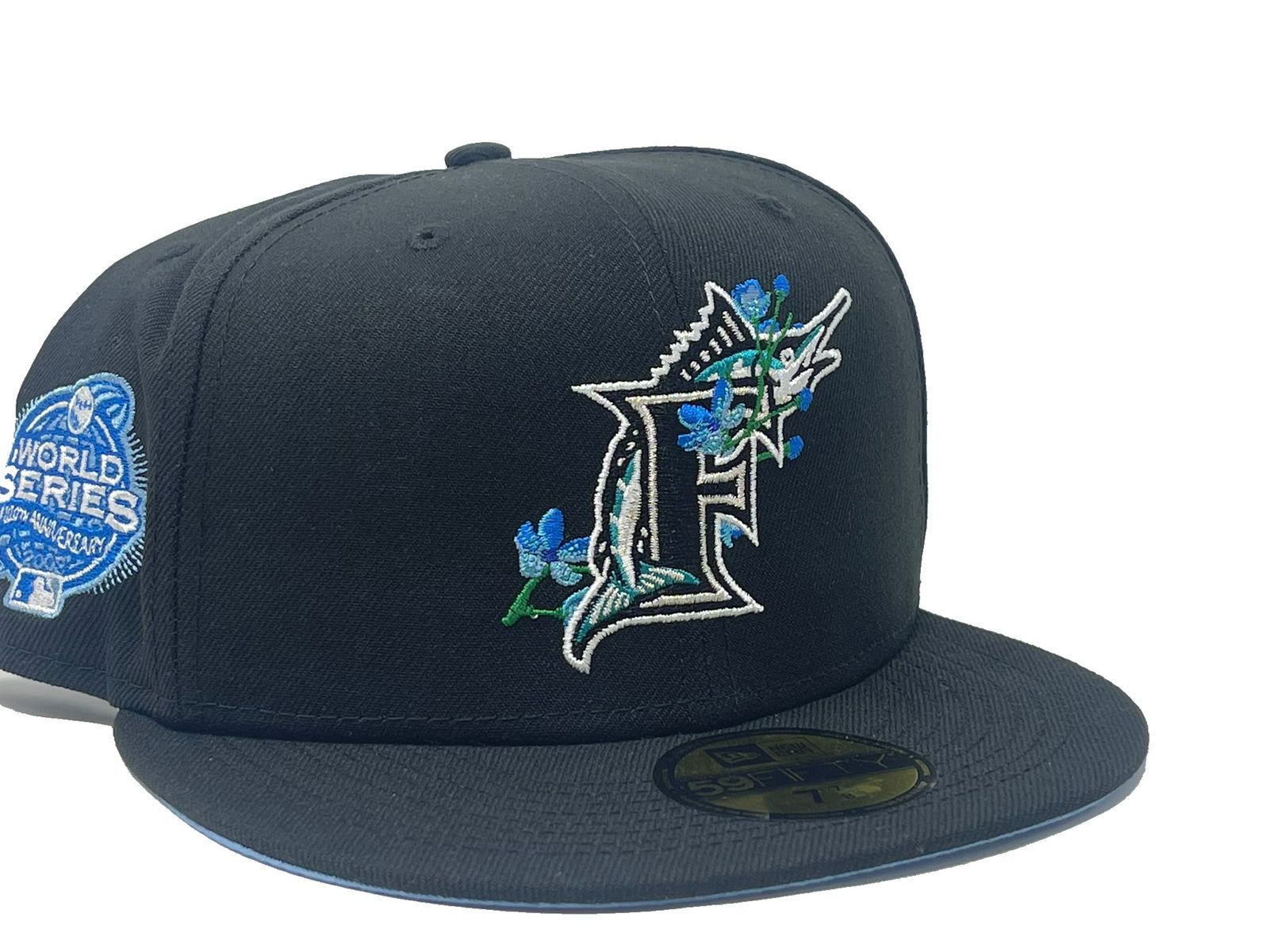 Florida Marlins WORLD SERIES SIDE PATCH Black Fitted Hat
