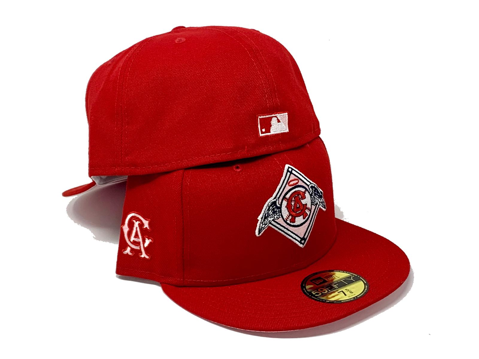 RED ANGELIC FLAME LA DODGERS CUSTOM FITTED CAP