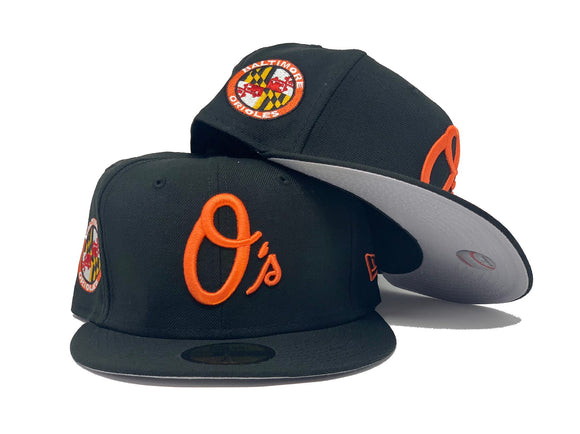 Black Baltimore Orioles Custom 59fifty New Era Fitted Hat