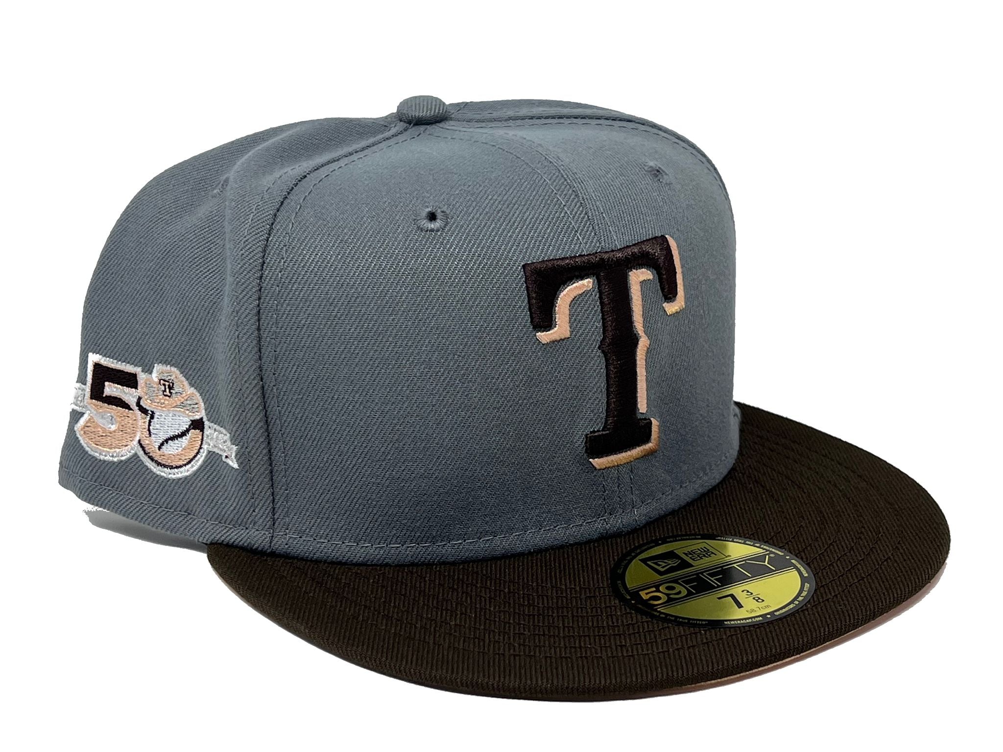 Texas Rangers 50th Anniversary New Era 59Fifty Fitted Hat (Azure