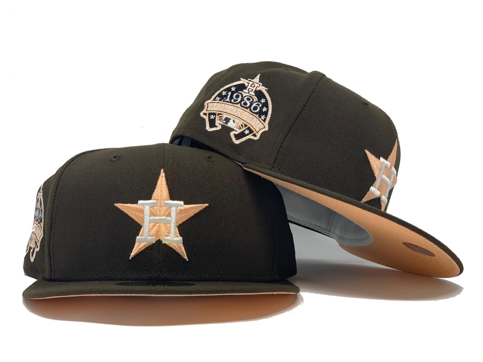 Houston Astros Astros Patch New Era 59FIFTY Fitted Hat (oceanside Blue Vegas Gold Green Under BRIM) 7 3/8