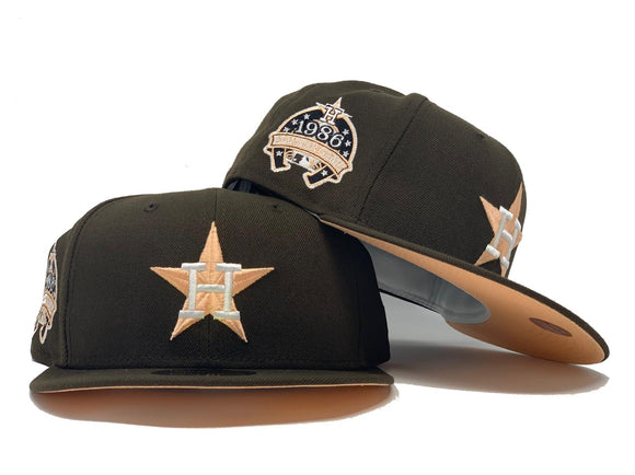 HOUSTON ASTROS 1986 ALL STAR GAME BROWN PEACH BRIM NEW ERA FITTED HAT