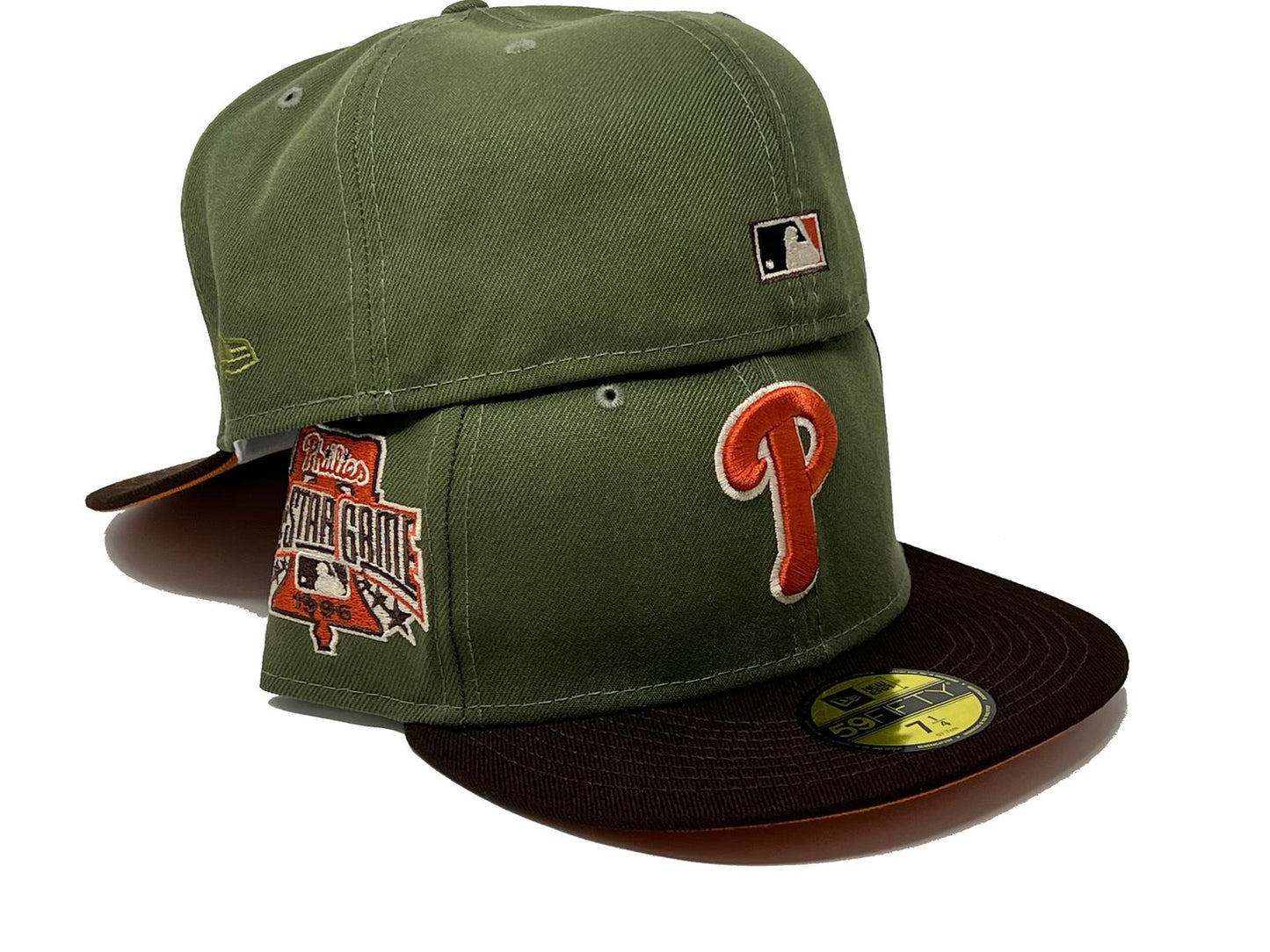PHILADELPHIA PHIILIS 2006 ALL STAR GAME " OLIVE RUST PACK" NEW ERA FITTED HAT