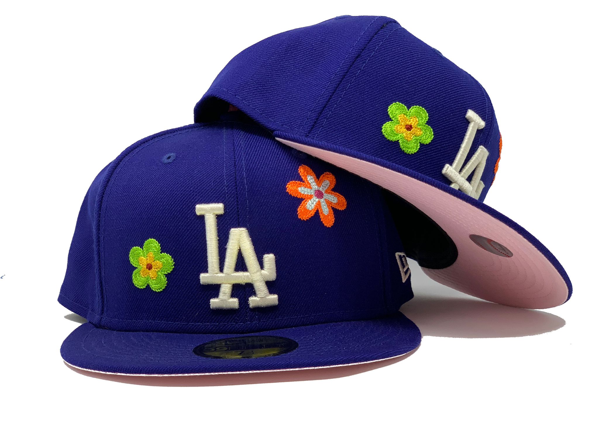 Royal Blue Los Angeles Dodgers Flower Pattern New Era Fitted Hat – Sports  World 165