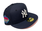 NEW YORK YANKEES 1999 WORLD SERIES PINK BRIM NEW ERA FITTED HAT
