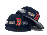 Dark Navy Blue Boston Red Sox 9X World Series Champion Fitted