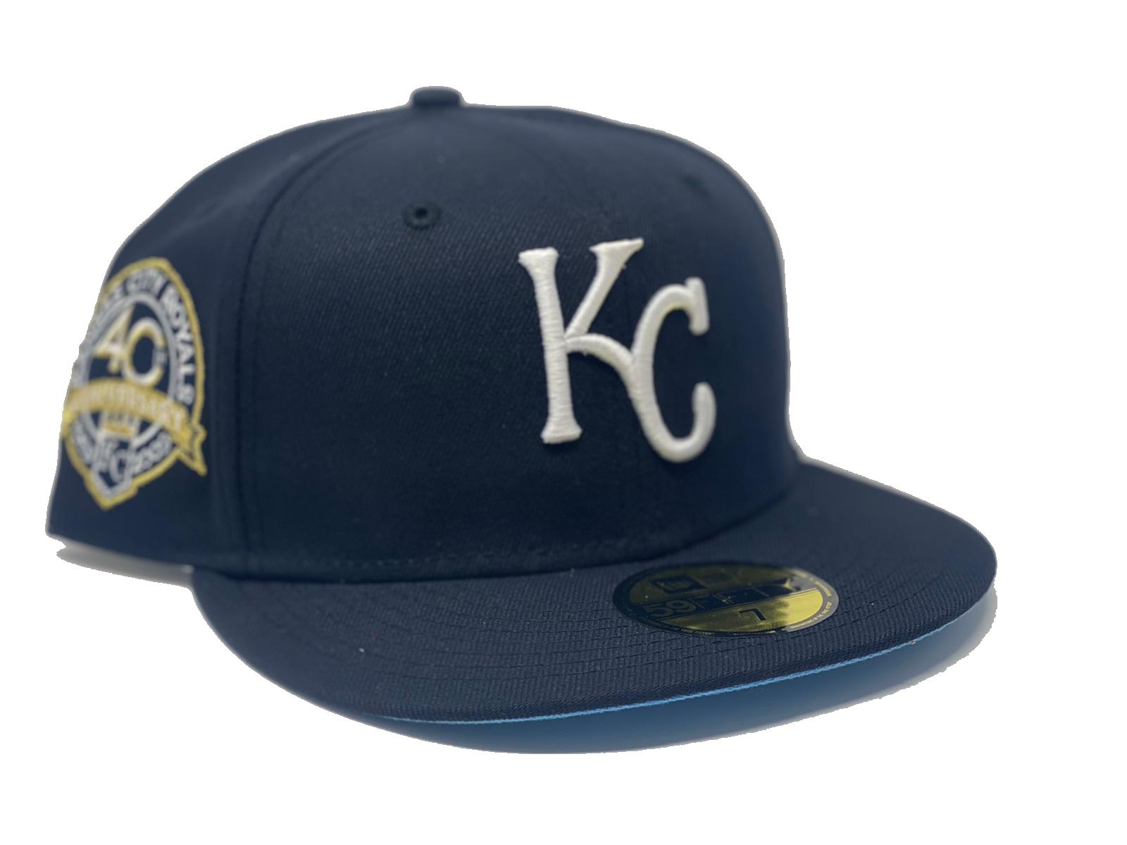 New Era 59FIFTY Kansas City Royals 40th Anniversary Patch Jersey Hat - Light Blue, Royal Light Blue/Royal / 7 1/4