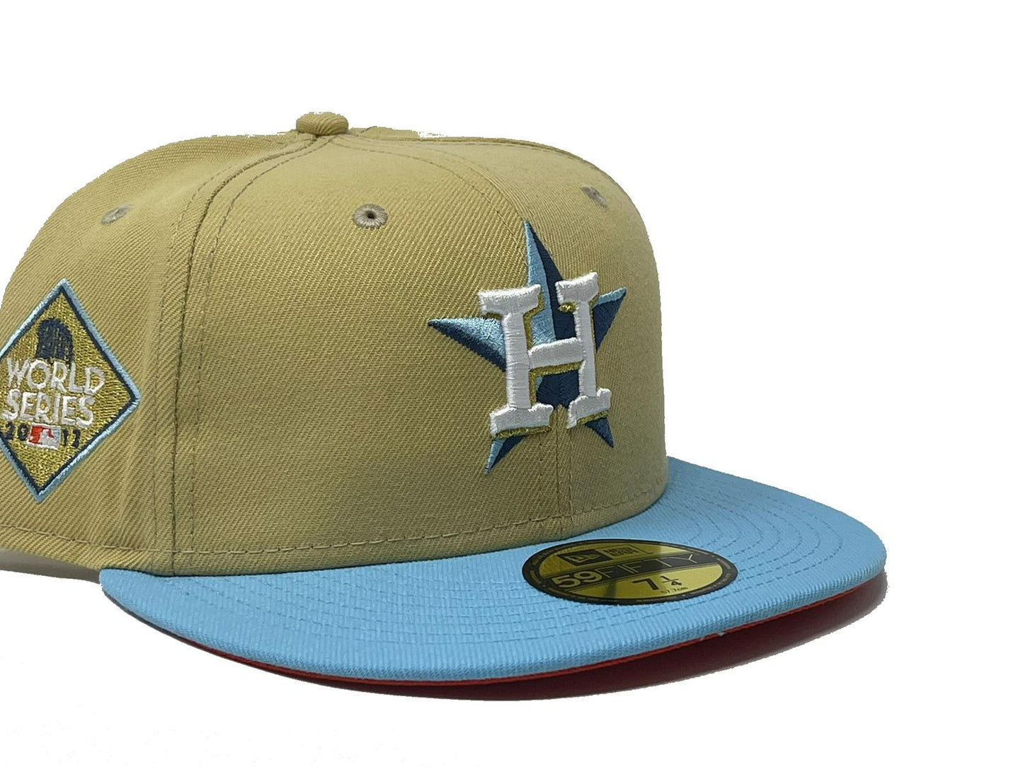 HOUSTON ASTROS 2011 WORLD SERIES "SUNRISE GRADIENT" ORANGE BRIM NEW ERA FITTED HAT