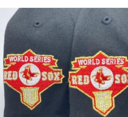 BOSTON RED SOX 1967  WORLD SERIES BLACK RED BRIM NEW ERA FITTED HAT