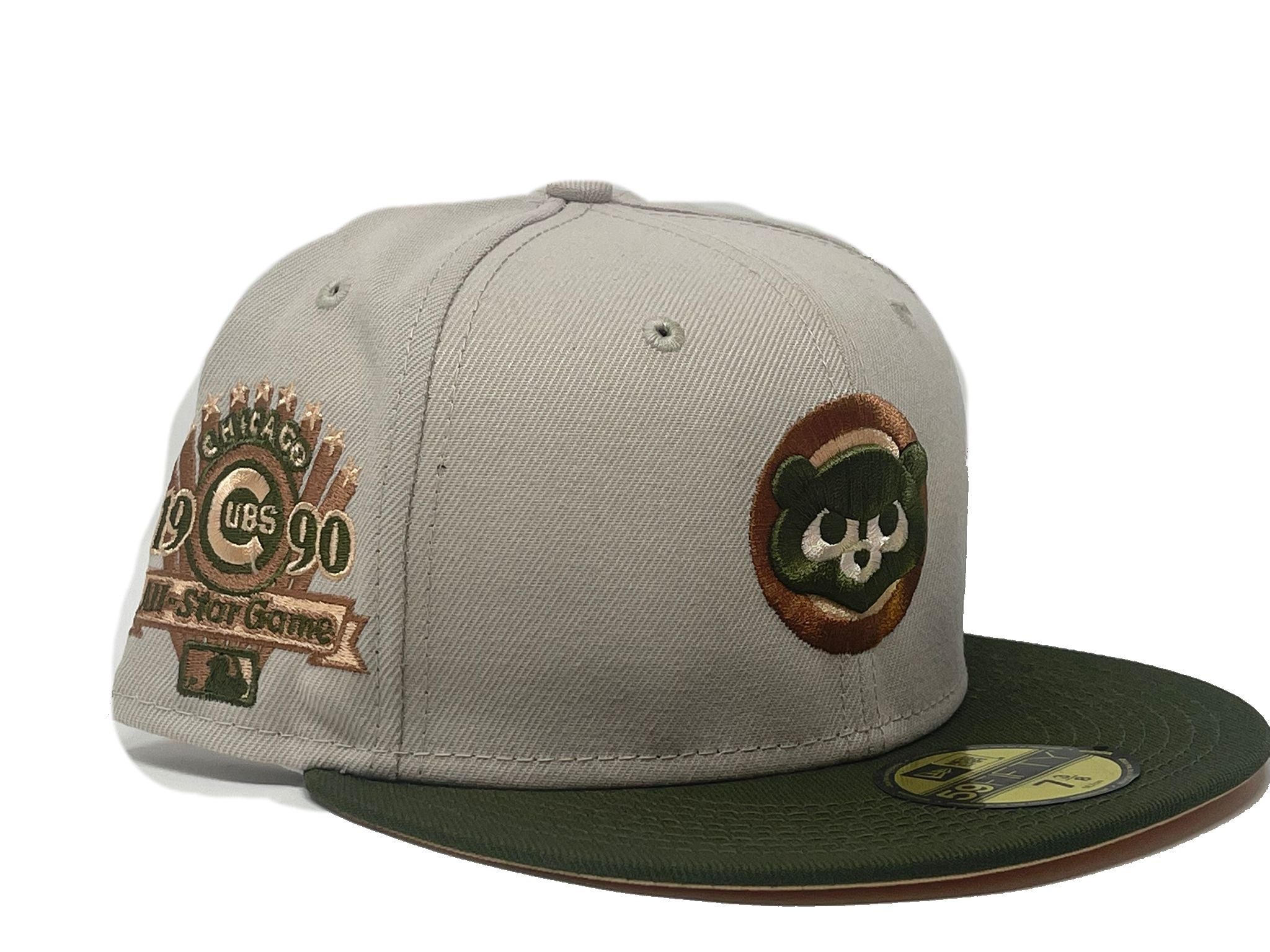 New Era Chicago Cubs All Star Game 1990 Pinstripe Heroes Elite Edition  59Fifty Fitted Hat, EXCLUSIVE HATS, CAPS