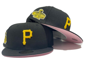 PITTSBURGH PIRATES 1971 WORLD SERIES YELLOW CAP BLACK VISOR PINK